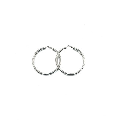 Silver Hoops